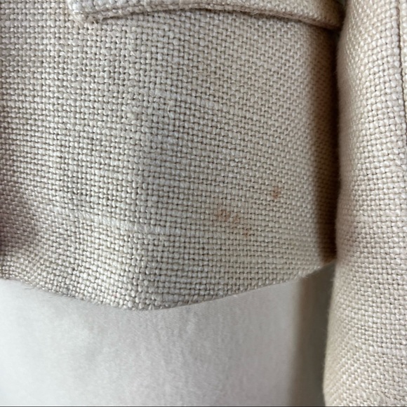 Barney's New York Linen Blazer Peacoat Jacket - Picture 6 of 12